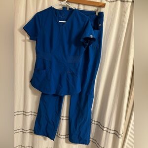 Cherokee Infinity scrubs SMALL TALL set BLUE